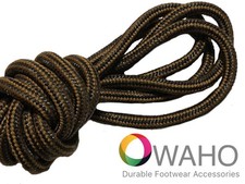 Heavy Duty Chestnut and Black Laces Made with Black Dupont Kevlar
