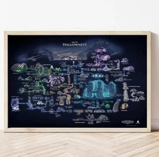 Hollow Knight Map Of Hallownest Poster