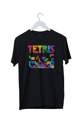 Tetris Retro Videospiel Arcade Grafikdruck T-Shirt Herren S M L XL 2 3 4 XL  