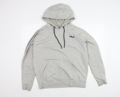 Fila grauer Herren Pullover Hoodie, Large, Logo Design