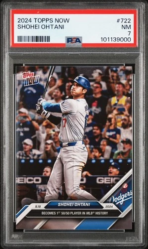 2024 Topps Now #722 Shohei Ohtani PSA 7