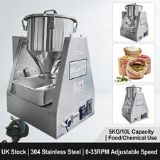 5KG/10L Electric Dry Powder Mixer Drum Blender 304 Stainless Steel UK