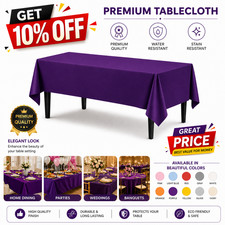 Disposable Plastic Table Cover Waterproof Party Tablecloth UK Multi Colour UK