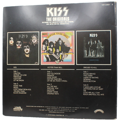 Kiss The Originals 3LP W/Booklet Japan VIP5501-3 Vinyl KISS