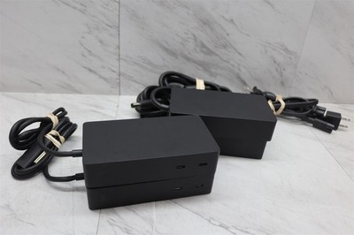2 LOT - Microsoft Surface Dock 2 Model 1917 Docking Station w/ Adapter MPN 1931