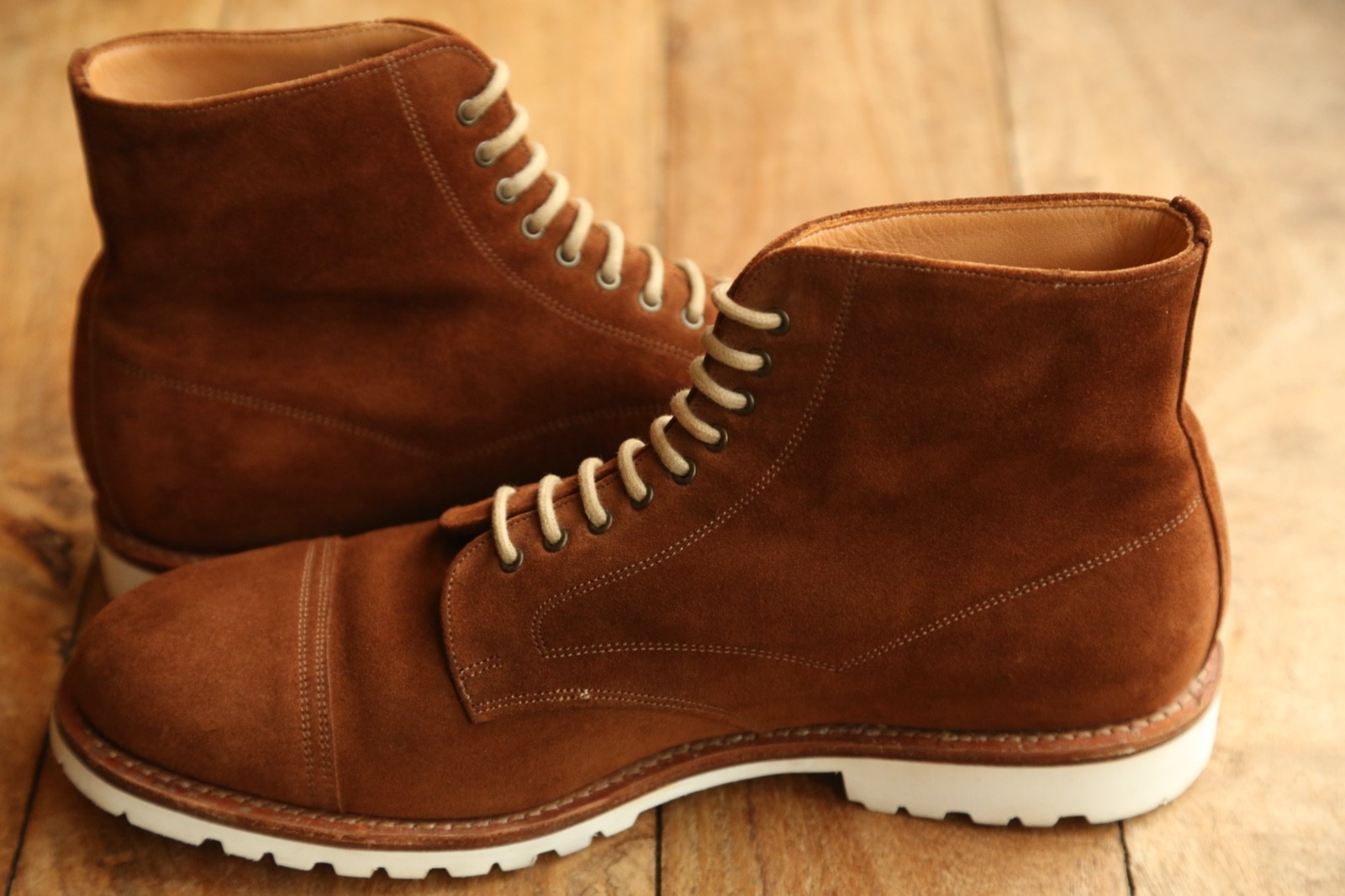 Joseph Cheaney Milburn Tan Brown Suede Derby Boots Mens UK 10 US 11 EU 44 image 6