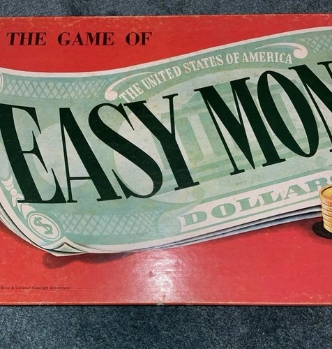 Board Game Milton Bradley Vintage The Game of Easy Money Complete Torn  box
