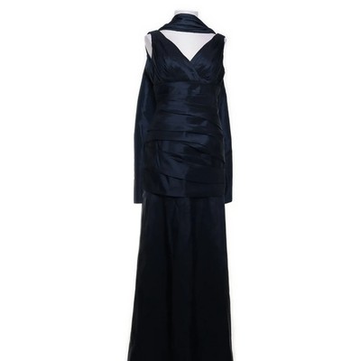Unique, Abendkleid, Größe: 38, Blau, Einfarbig, Damen #JlT