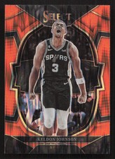 2022-23 Panini Select Keldon Johnson Orange Flash Prizms #54 Card