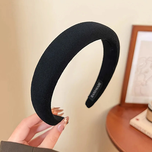 Wild Solid Color Sponge Headband for Women Fashion Girl Wash Face Wide Edge - Picture 31 of 40