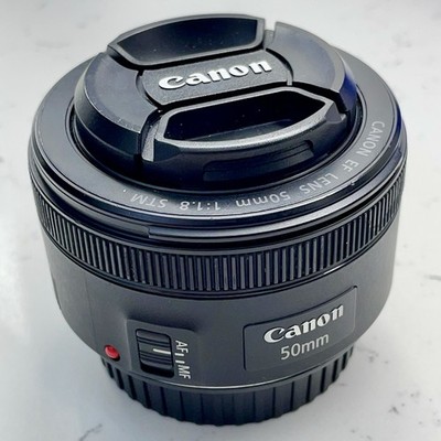 Canon EF 50mm f/1.8 STM Lens Prime Auto Focus Portrait Low Light DSLR Camera