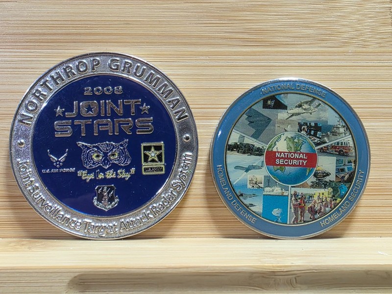 Lot 2 Of Northrop Grumman Pratt & Whitney JT8D Jet Engine Challenge Coins Coin