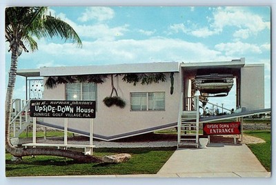 c1960 Fort Lauderdale Florida FL Postcard Sunrise Golf Village Upside Down House