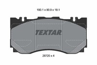 NEU - Textar 2672001 Bremsbelagsatz, Scheibenbremse FüR MERCEDES-BENZ