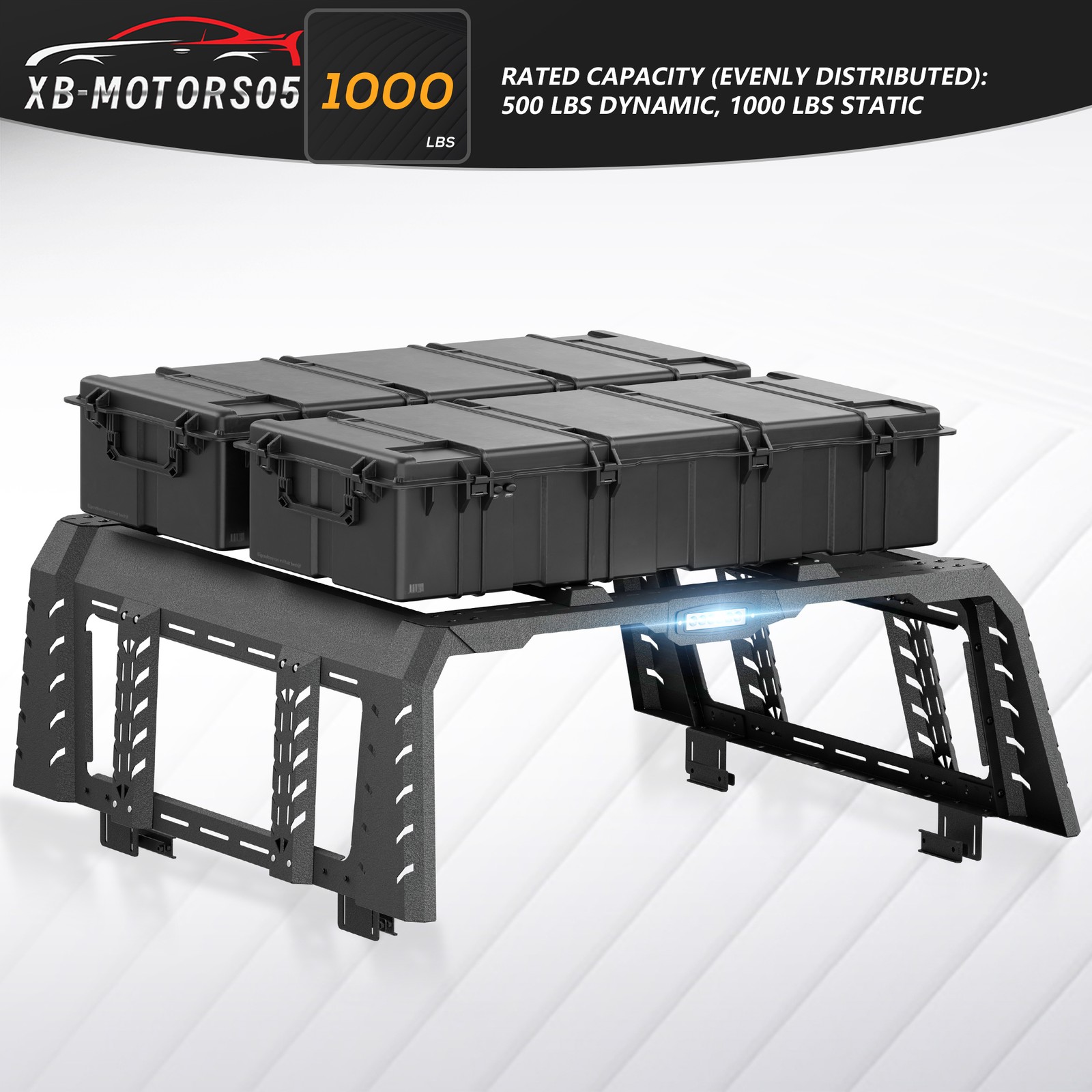 For 2020-2025 Gladiator JT With Bed Rail Full-Size 22.1" High Overland Bed Racks