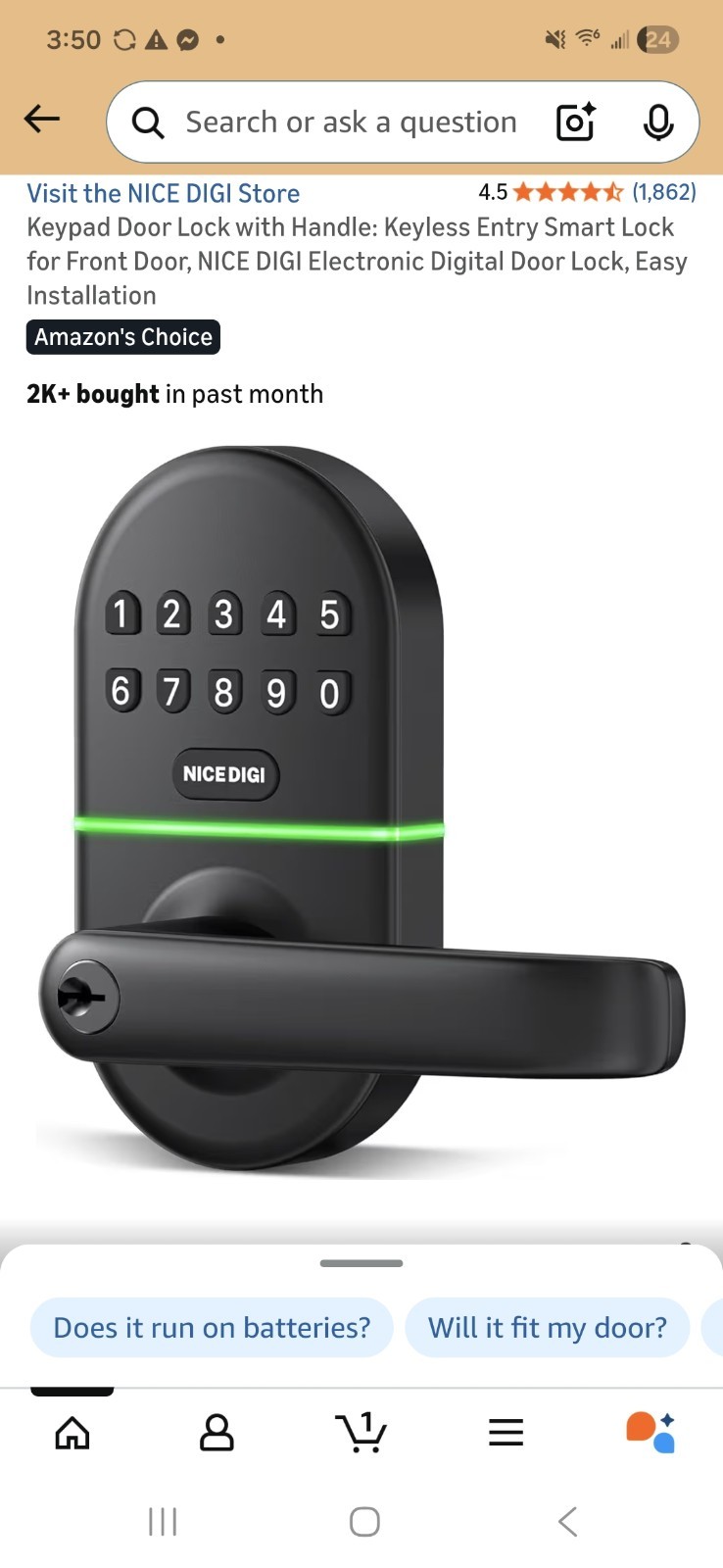 Advanced Keyless Smart Door Lock
