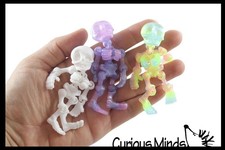 3 RANDOM COLOR 3D Printed Skeleton Wiggle Articulated Jointed Moving Fidget Toy