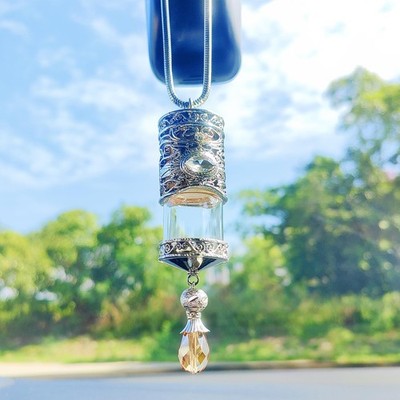 Car Rear View Mirror Accessories, Magic Crystal Perfume Bottle with Rhinestone I