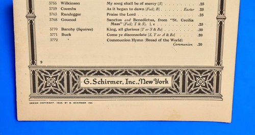G. Schirmer's Choral Church Music "Seek Ye The Lord" J.V. Roberts - Picture 3 of 13
