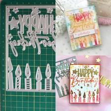 Birthday Metal Cutting Dies Scrapbooking Paper Crafts Embossing Stencil Die Cut