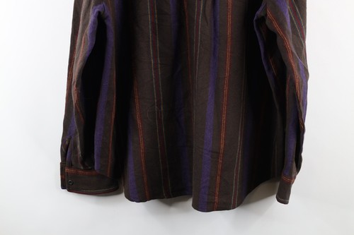 Vintage 90s Streetwear Mens XL Wool Blend Rainbow Striped Collared Button Shirt - Picture 10 of 10