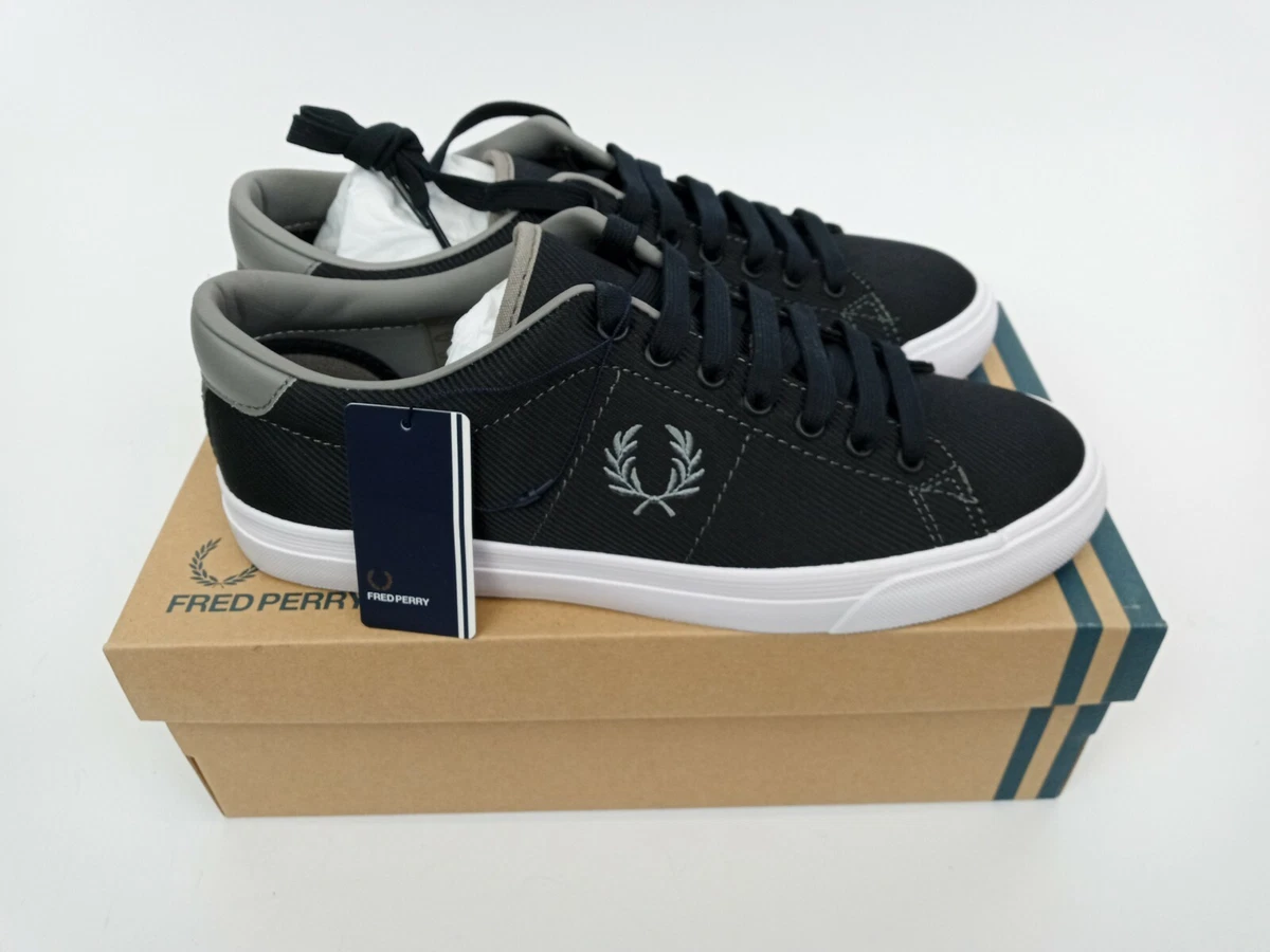 Mens Fred Perry Underspin Nylon Lace Up Trainere Uk 6.5 Black