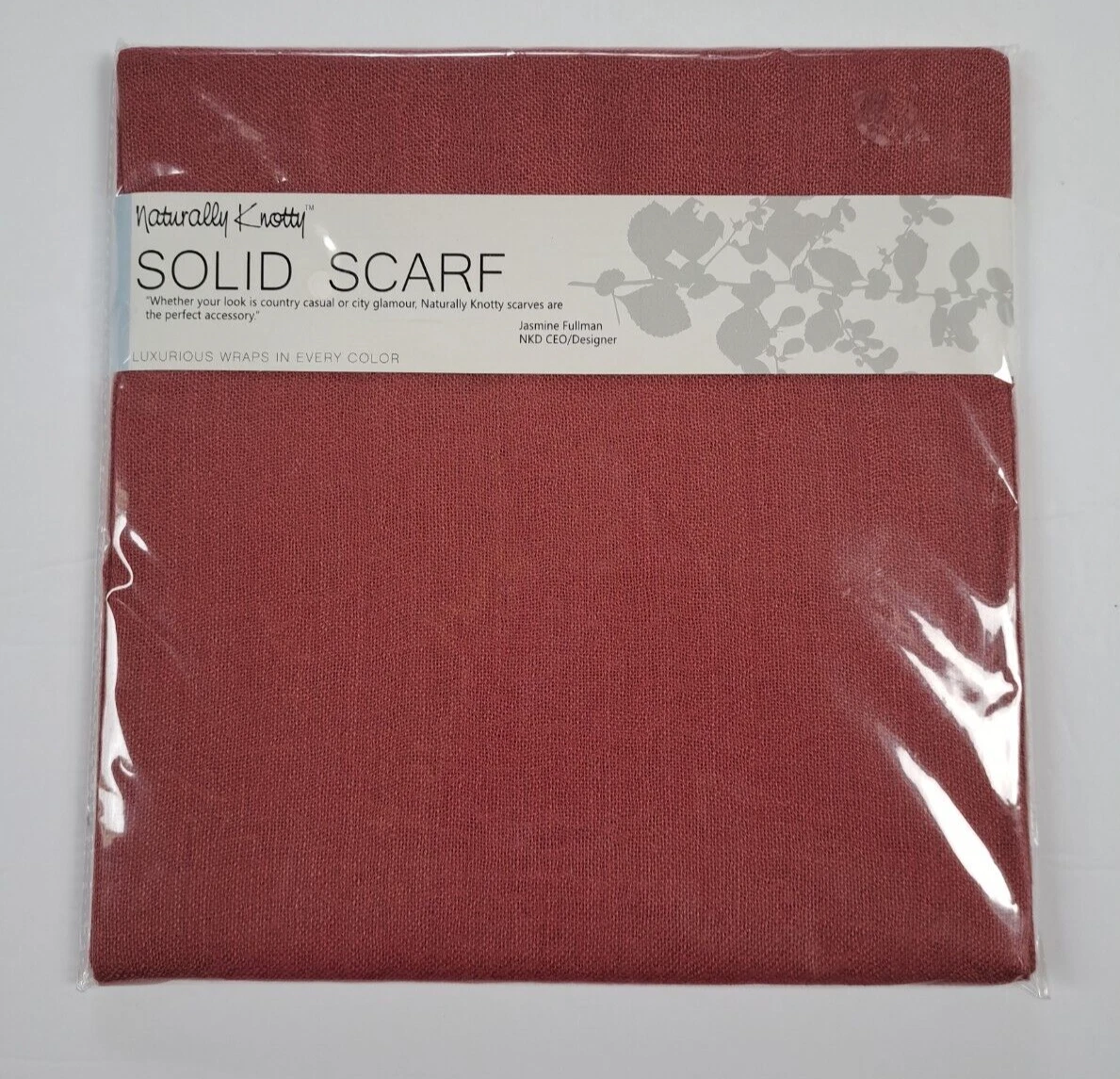 Naturally Knotty Solid Color Luxury Bamboo/Merino Wool Wrap Scarf 28"x70"New