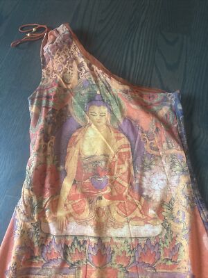 Vivienne Tam Vintage 90s Rare Buddha One Shoulder Dress | eBay