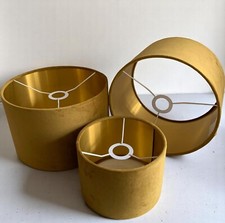 Velvet Lamp Shade High Quilty Shade Ceiling,Table, Floor lampshade Gold Lining.