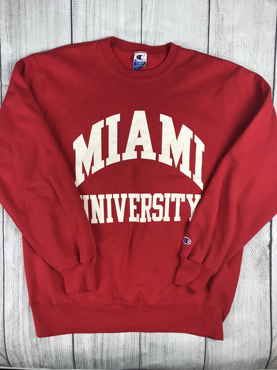 VGC! VTG Champion Miami University Sweatshirt USA Red Sz XL XLarge  