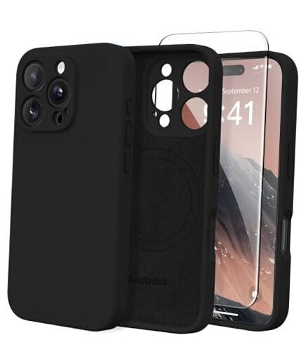 Magnetic for iPhone 16 Pro Max Case, Compatible with MagSafe, [Full Black