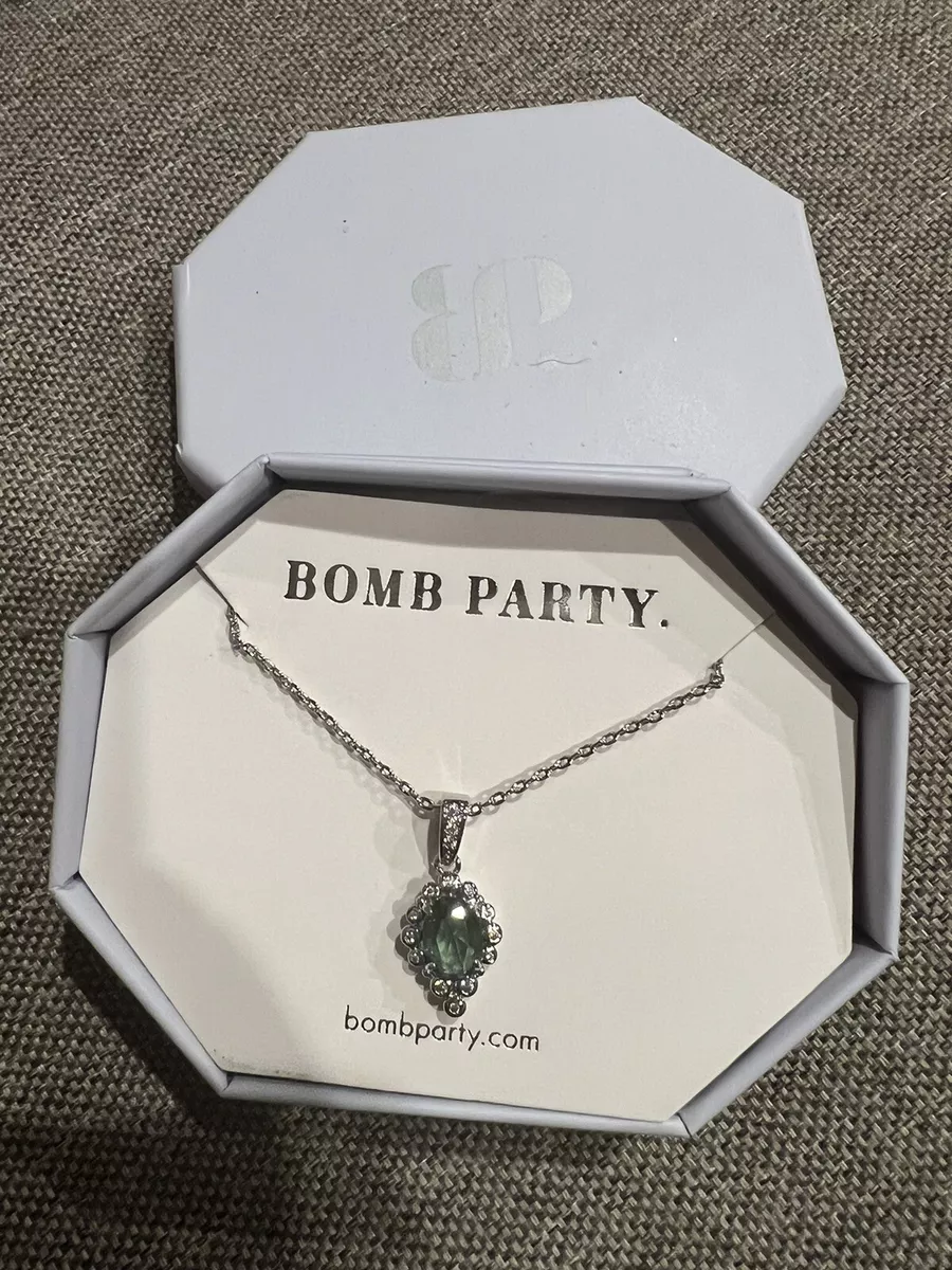 Bomb Party Necklace NWT much Obliged blue stone