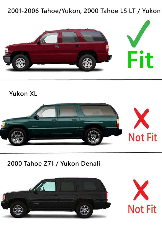 Fits 2000-2006 GMC Yukon Chevrolet Tahoe Driver Left Side Quarter Glass w/ Glue - Imagem 3 de 4