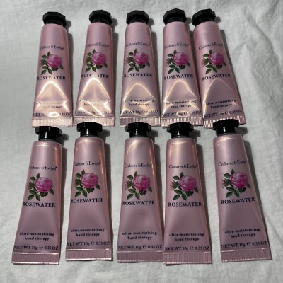 Crabtree & Evelyn Rosewater Lot Of 10 Hand Therapy Cream 0.35 Ounce Each Sealed