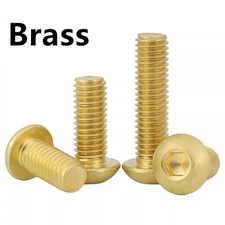 M3 M4 M5 M6 M8 Brass Allen Hex Socket Button Head Screws Hexagon Bolts