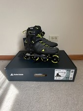 Rollerblade  071006001A1 Macroblade 80 Inline Skate, SIze 12 - Black/Lime