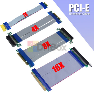 PCI-E 1X 4X 8X 16X Riser Card Ribbon Graphics Card Extender PCI Extension Cable