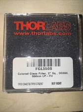 THORLABS FGL550S - 2" Square OG550 Colored Glass Filter, 550 nm Longpass