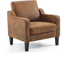 Accent Chair for Living Room Chairs Rustic Reading Chair for Bedroom Scooped Arm