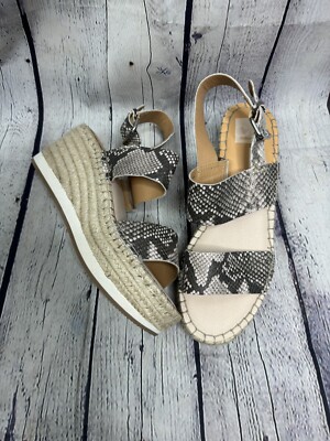 Dolce Vita Sandals Wedge Womens Beige Espadrille Platform