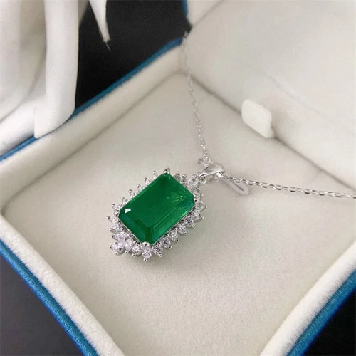 Gorgeous Wedding 925 Silver Plated Necklace Pendant Women Cubic Zircon Jewelry - Picture 11 of 39