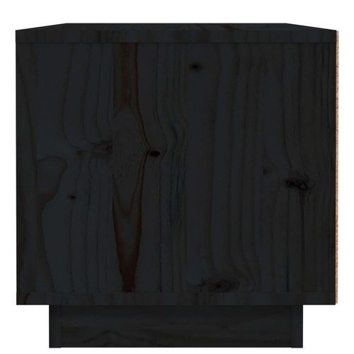 Bedside Cabinets 2 pcs Black 40x34x35 Solid Wood Pine Q6Q9 - Picture 7 of 9