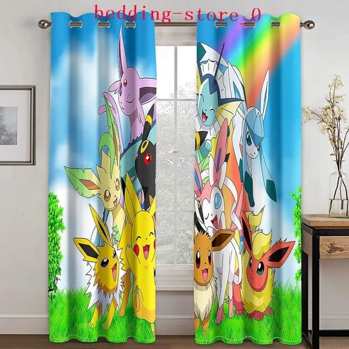 Tende Oscuranti 3D Spesse Bambini/Pokemon Pikachu Anello Termico Occhiello Superiore/Tende - Foto 45 di 93