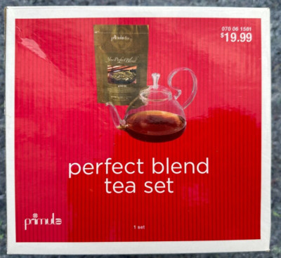 PRIMULA 34oz Glass Tea Pot Spout Filter Ice Stove Dishwasher Microwave Safe NEW