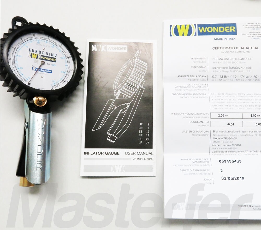 Pistola gonfiaggio gomme professionale manometro Wonder by MICHELIN pneumatici foto 5
