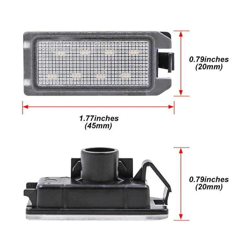 OE-Fit 3W LED License Plate Light Kit For Fiat 500, Maserati Levante