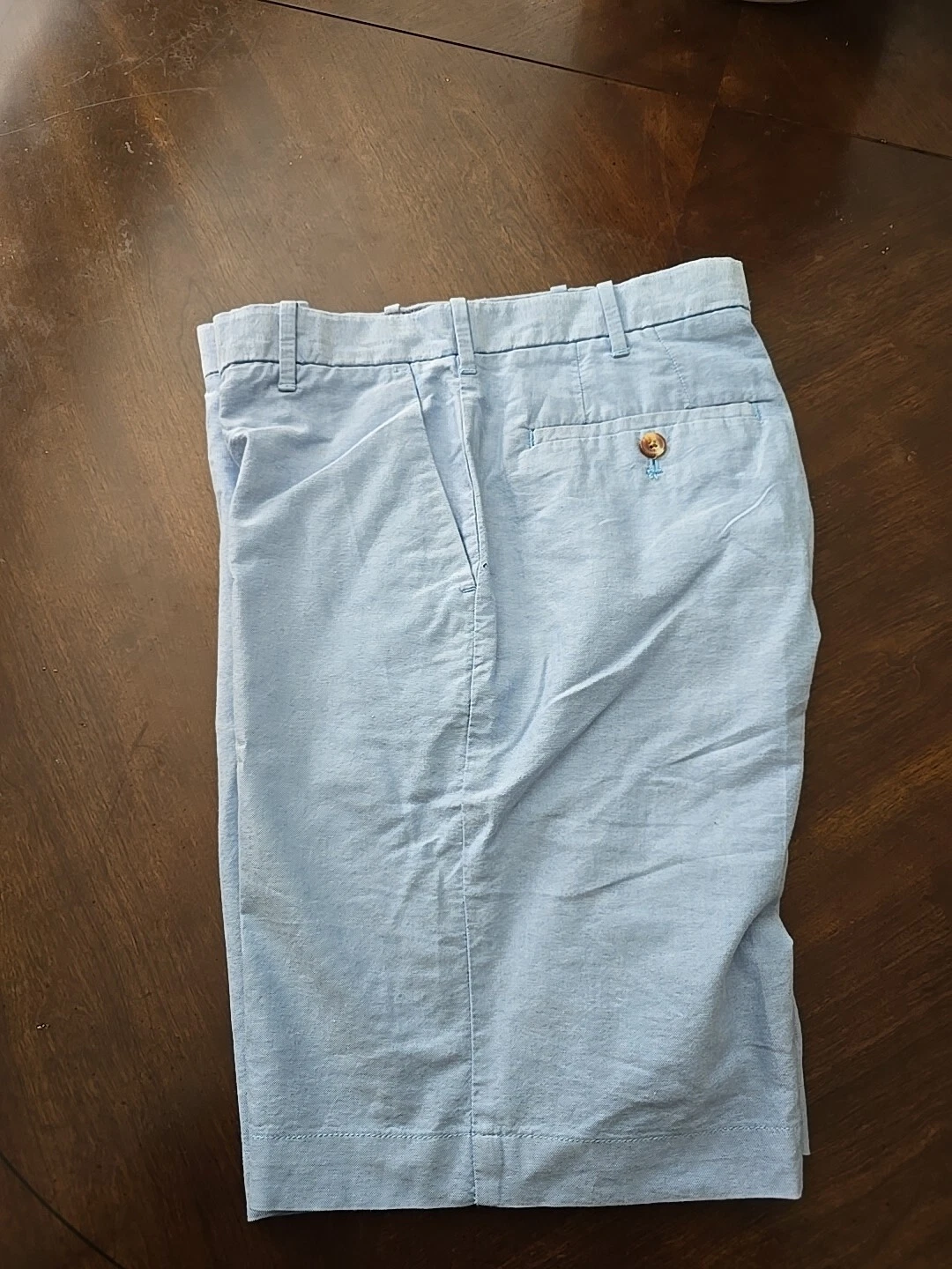 nwt Izod sz 32 blue solid flat front cotton shorts