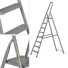 STEEL 8-STEP HOUSEHOLD LADDER 125 KG