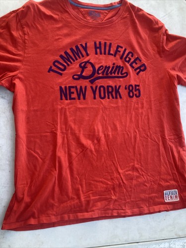 Tommy Hilfiger denim New York 85 T-shirt red men's 2XL | eBay
