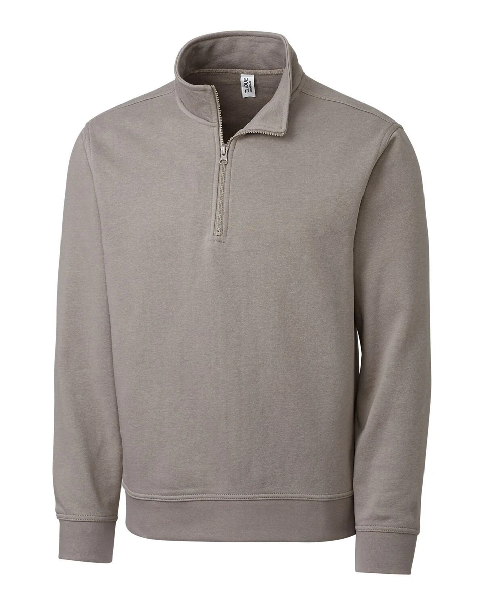Pull Cutter & Buck Homme Gris Chiné - DryTec Taille 3XL - Léger Avec 1/4 Zip - Neuf étiqueté